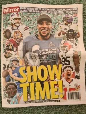 The Mirror Show Time! NFL Season Preview Newspaper 56 pages Brand New Never Read - Image 1 of 2