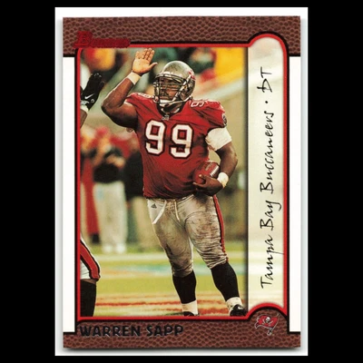 Warren Sapp #29 1999 Bowman Tampa Bay Buccaneers Football Card NFL NM - Image 1 of 3