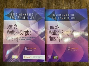 Lewis's Medical-Surgical Nursing 2-Volume Set 12th Edition Volume 1 Volume 2 New - Picture 1 of 15