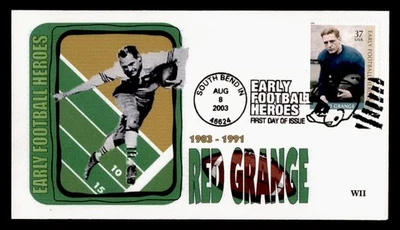 DR WHO 2003 FDC EARLY FOOTBALL HEROES RED GRANGE WII CACHET M60459 - Image 1 of 2
