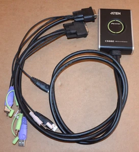 Aten CS682 USB DVI KVM Switch Fernbedienung mit Kabel - Bild 1 von 2
