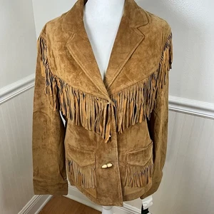 Lauren Ralph Lauren Sedona Suede Leather Fringe Western Jacket Women Size M NEW - Bild 1 von 16