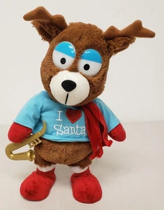 Gemmy Side Stepper Saxophone Reindeer Dancing Animated Christmas Plush 13" - Picture 1 of 12