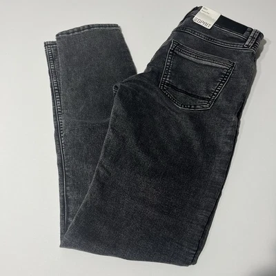 ESPRIT Women’s Mid Rise Slim Jeans W27 L32 Grey BNWT Soft Denim - Image 1 of 4