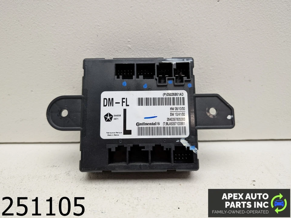 Módulo de puerta del conductor de 3,6 L Chrysler Town & Country 2011 fabricante de equipos originales Foto 1 de 4