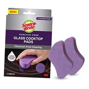 Scratch-Free Glass Cooktop Pads, Chemical-Free Cleaning, 2 Cleaning Pads - Picture 1 of 7