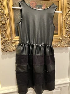  GIRLS UNIQUE “AQUA” Dress Size M Combination materials makes it very unique $65 - Picture 1 of 13
