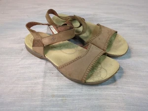 Merrell Mujer Talla 9 Hibisco Tierra Oscura Marrón Cuero Correa Tobillo Sandalias - Imagen 1 de 7