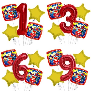Superhéroes Niñas 1-9 Cumpleaños Globo Ramo 5 Piezas Niñas Fiesta de Cumpleaños - Imagen 1 de 10