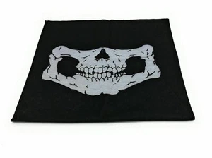 Maschera Moto Scheletro Nero Unisex Multifunzione Senza Cuciture Taglia Unica - Foto 1 di 12
