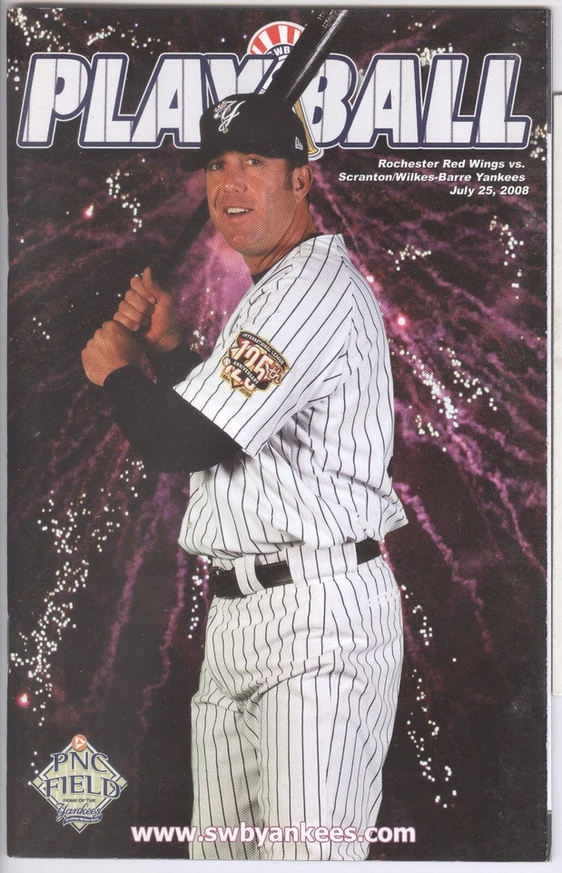 2008 Scranton Wilkes-Barre Yankees vs Rochester Red Wings (Twins) Program - Image 1 of 3