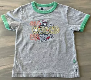 2008 BABY GAP OUTLET All Wound Up Robot Toy Embroidered Graphic S/S Tee 3T 3 Yrs - Picture 1 of 4