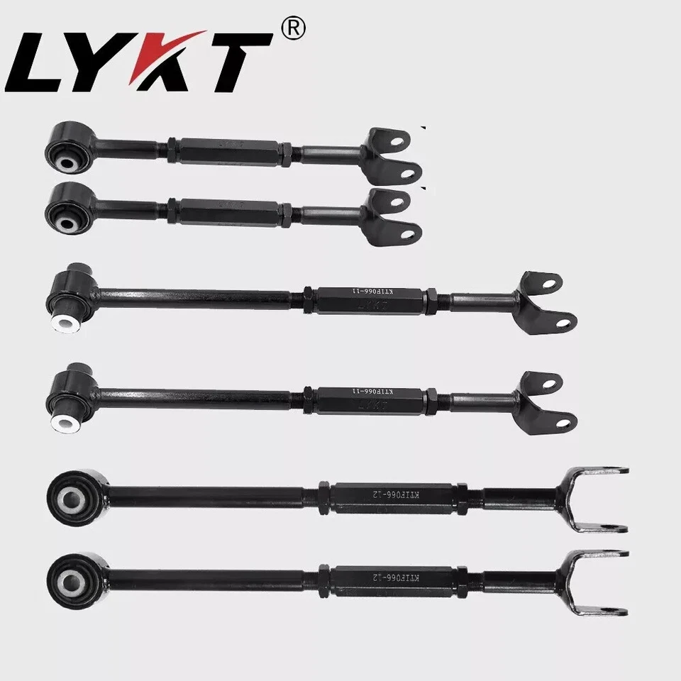 LYKT 6pcs Rear Adjustable Camber&Toe arms Kit for Infiniti  M37、M35h、Q70、Q60、Q50 Foto 1 de 4