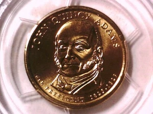 2008 P John Quincy Adams Presidential Dollar PCGS MS 66 Position A 12101675 - Picture 1 of 3