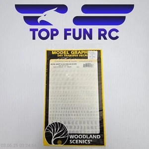 Woodland Scenics MG758 Script & Old English - Silver Dry Transfer Decal Train - Picture 1 of 1
