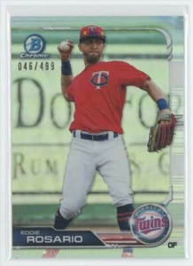 2019 Bowman Chrome Refractor Eddie Rosario 046/499 Minnesota Twins - Picture 1 of 2