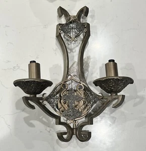 Antique Victorian Style Ornate Double Arm Wall Light Scone - Picture 1 of 6