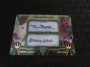Topps Star Wars Tim Rose (Admiral Ackbar) / Kipsang Rotich Nunb Autograph 9/10 - Bild 1 von 2