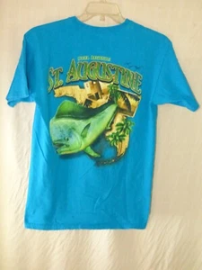 Camiseta para hombre Reel Legends ST AUGUSTINE FL azul M SS 100 % algodón - Imagen 1 de 5