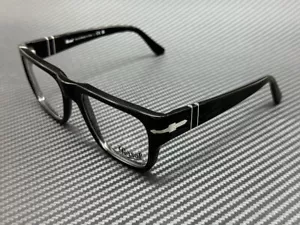 PERSOL PO3348V 95 Black Unisex 55 mm Eyeglasses - Picture 1 of 5