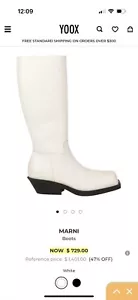 MARNI Women's Leather Western Boot Shoes Size 37 $1,400 - Picture 1 of 6