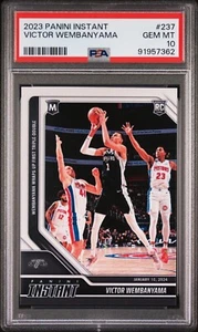 2023 PANINI INSTANT VICTOR WEMBANYAMA ROOKIE CARD 1/2798 SP SPURS #237 RC PSA 10 - Picture 1 of 6