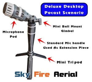 DJI Mic 2 Microfono Wireless Deluxe Desktop Podcast Intervista Set Supporto Maniglia - Foto 1 di 8