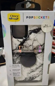 OtterBox Symmetry Series Case iPhone 11 - Marble Black/White - Picture 1 of 4