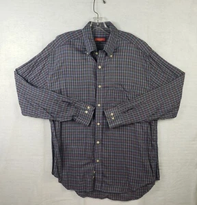 Vintage Austin Reed Mens Dress Shirt L Large Blue Striped Long Sleeve Button Up - Picture 1 of 10