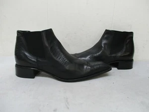 Stivaletti slip on punta slip on Markio Designs Italia pelle nera taglia 36 EUR - Foto 1 di 9