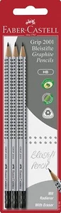 Faber-Castell Griff 2001 Graphit Stifte - Hb - Gummi Ende - Pack 3 - Blister - Bild 1 von 4