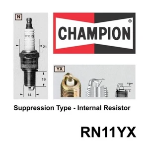 2x CHAMPION Performance Driven Quality Copper Plus Spark Plug For Ford #RN11YX - Picture 1 of 6