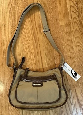 Auténtico Bolso Nine West Nylon Bronceado Sidney Came Marrón NUEVO CON ETIQUETAS NUEVO Correa Ajustable Foto 1 de 4