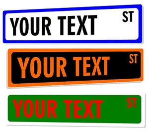 Letreros de calle personalizados 4x18 metal aluminio interior exterior - Imagen 1 de 2