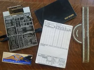 VTG Pilot Kit Metal Aircraft Radio Call Clipboard, Flight Log, Book, Nav Plotter - Picture 1 of 10
