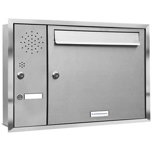1er Premium Edelstahl Unterputz Briefkasten Anlage Klingel Fach A4 Postkasten - Bild 1 von 3