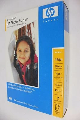 New Advanced HP Photo Paper 4x6" 100 Sheets Glossy Q7906A Inkjet Printers - Image 1 of 3