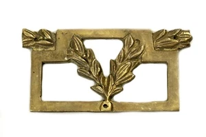 Antique Brass Applique Cabinet Drawer Faceplate - Picture 1 of 2