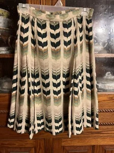 Vintage Bespoke Pleated Skirt Imported Wool 28” Waist 80’s - Picture 1 of 5