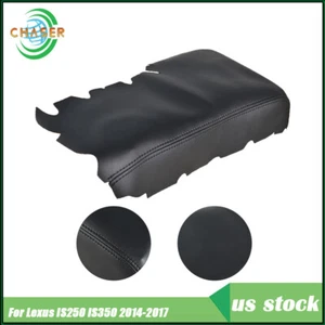 Center Console Box Armrest Cover For Lexus IS250 IS350 2014-2017 Black Leather - Picture 1 of 9
