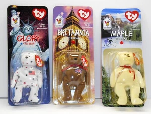 Ty International Bears McDonalds 1999 Set of 3 Unopened Plastic DentedDiscolored - Picture 1 of 10