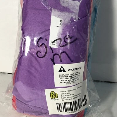PAÑAL PARA MASCOTAS EN MORADO, ROJO Y AZUL NUEVO TALLA MEDIANA Foto 1 de 4