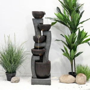 5-Tier Modern Home & Garden Water Fountain Home Garden Floor-standing Art Decor - Picture 1 of 11