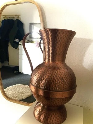 Antik? Vintage? Kupfer Hammerschlag Krugvase   H 55cm - Bild 1 von 2
