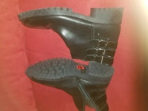 Napoleoni Italy "Moto" - Stiefel mit Gürtel schwarz Leder Gr. 40 - Bild 1 von 5