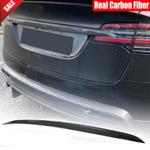 Real Carbon Rear Trunk Lid Cover For Tesla Model X 2016-2019 Car Accessories - Foto 1 di 12