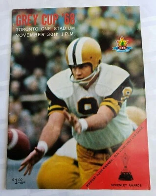 1968 GREY CUP TORONTO CNE STADIUM CANADA FOOTBALL PROGRAM BOOK ORIGINAL EVENT - Image 1 of 4