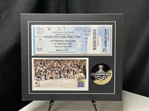 Pittsburgh Penguins 2009 Stanley Cup Champions Jumbo Ticket Collage - LOT OF 4 Cover