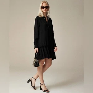 J. Crew Damen Amelia Popover Shirtkleid aus drapiertem Viskose Twill Gr. S #CF660 - Bild 1 von 8