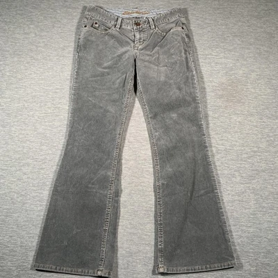 Eddie Bauer Pants Womens Petite 2 Gray Corduroy Classic Bootcut Stretch Casual - Image 1 of 4